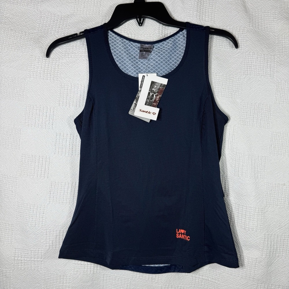 Santic Women Cycling-Jerseys Sleeveless Bike-Jerseys Size‎ Medium Blue